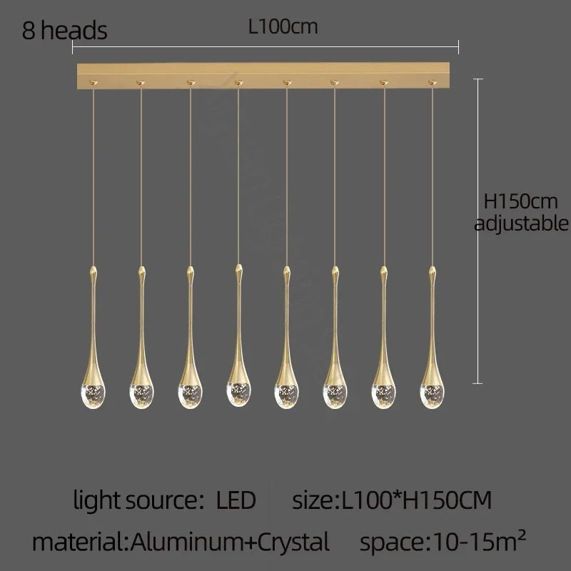 Modern Golden Crystal LED Chandelier - Hans Lumiere