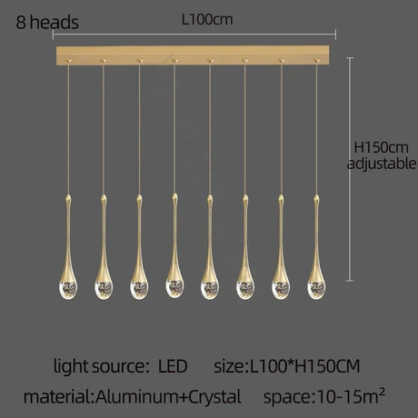 Modern Golden Crystal LED Chandelier - Hans Lumiere