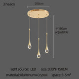 Modern Golden Crystal LED Chandelier - Hans Lumiere