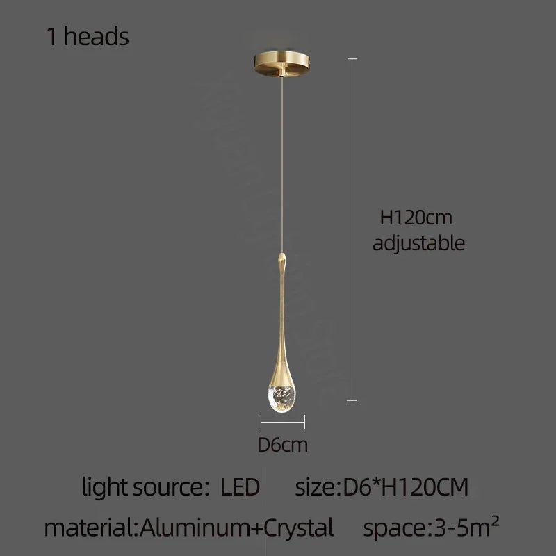 Modern Golden Crystal LED Chandelier - Hans Lumiere