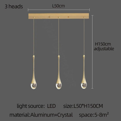 Modern Golden Crystal LED Chandelier - Hans Lumiere