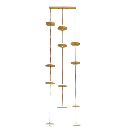 Modern Golden Round Hanging Crystal LED Chandelier - Hans Lumiere