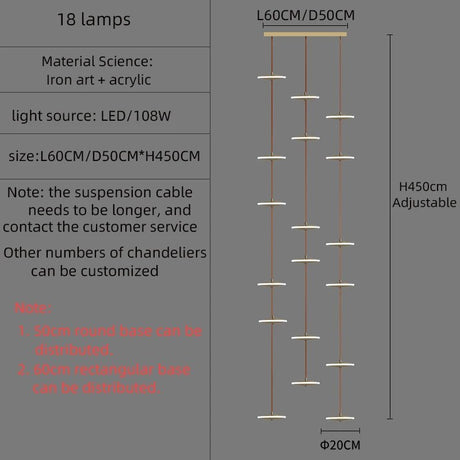 Modern Golden Round Hanging Crystal LED Chandelier - Hans Lumiere