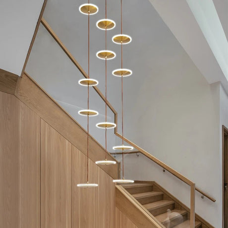 Modern Golden Round Hanging Crystal LED Chandelier - Hans Lumiere