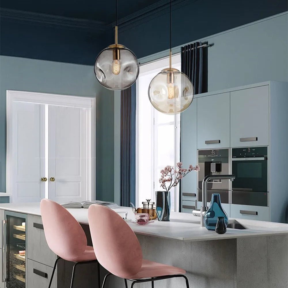 Modern Hanging Loft Glass Luster LED Pendant Light - Hans Lumiere