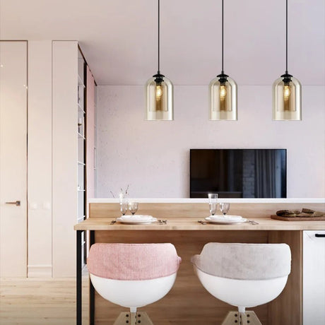 Modern Hanging Loft Glass Luster LED Pendant Light - Hans Lumiere