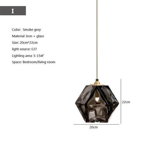 Modern Hanging Loft Glass Luster LED Pendant Light - Hans Lumiere