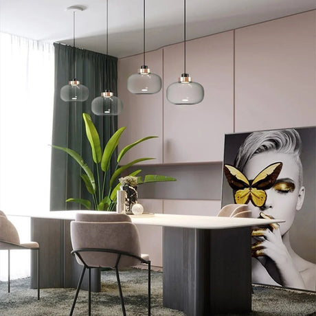 Modern Hanging Loft Glass Luster LED Pendant Light - Hans Lumiere