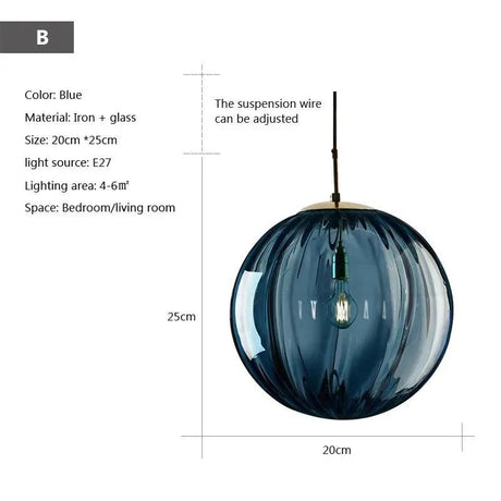 Modern Hanging Loft Glass Luster LED Pendant Light - Hans Lumiere
