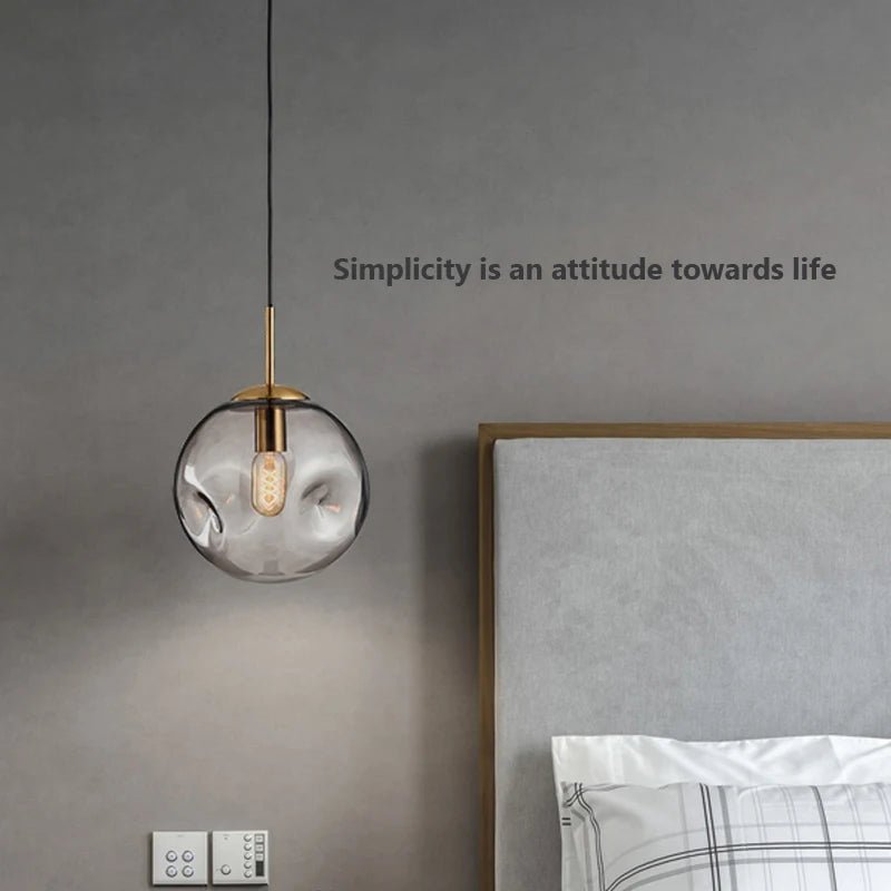 Modern Hanging Loft Glass Luster LED Pendant Light - Hans Lumiere