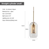 Modern Hanging Loft Glass Luster LED Pendant Light - Hans Lumiere