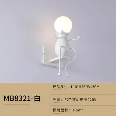 Modern Humanoid Iron Wall Lamp - Hans Lumiere