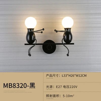 Modern Humanoid Iron Wall Lamp - Hans Lumiere