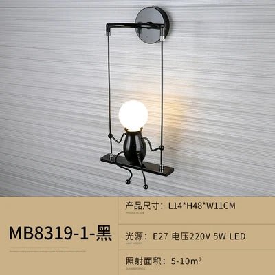 Modern Humanoid Iron Wall Lamp - Hans Lumiere