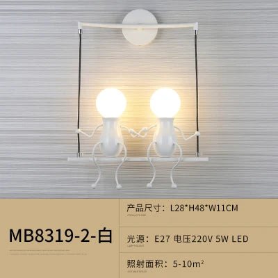 Modern Humanoid Iron Wall Lamp - Hans Lumiere