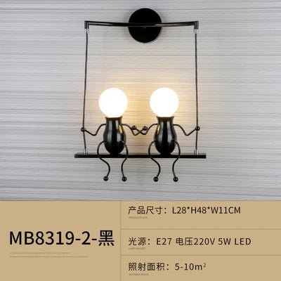 Modern Humanoid Iron Wall Lamp - Hans Lumiere