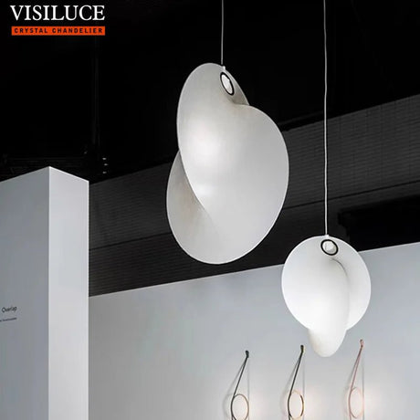 Modern Japanese Style Wabi Sabi Silk LED Pendant Lamp - Hans Lumiere