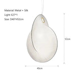 Modern Japanese Style Wabi Sabi Silk LED Pendant Lamp - Hans Lumiere