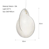 Modern Japanese Style Wabi Sabi Silk LED Pendant Lamp - Hans Lumiere