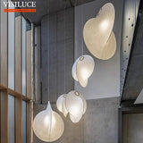 Modern Japanese Style Wabi Sabi Silk LED Pendant Lamp - Hans Lumiere