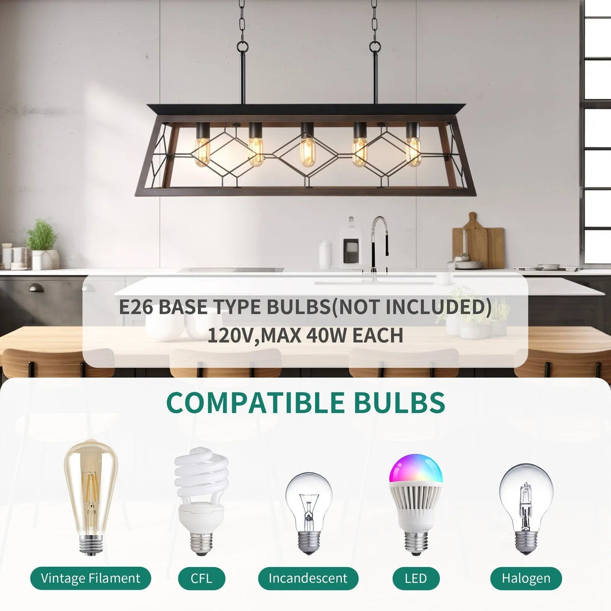 Modern Kitchen Island Chandelier Pendant Light - Hans Lumiere