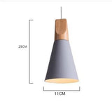 Modern Lamparas Colorful Wood Pendant Lights - Hans Lumiere