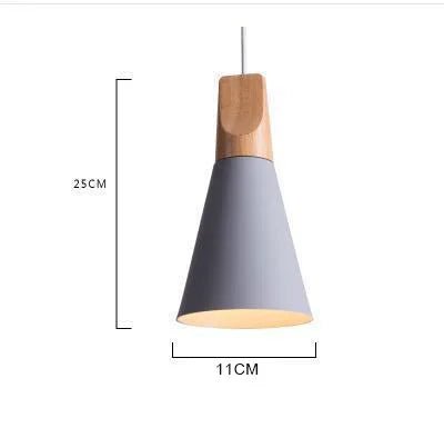 Modern Lamparas Colorful Wood Pendant Lights - Hans Lumiere