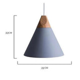 Modern Lamparas Colorful Wood Pendant Lights - Hans Lumiere
