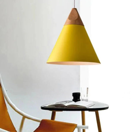 Modern Lamparas Colorful Wood Pendant Lights - Hans Lumiere