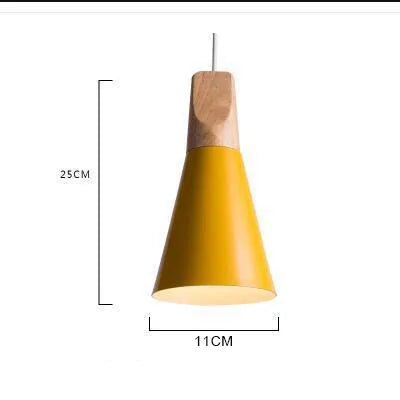 Modern Lamparas Colorful Wood Pendant Lights - Hans Lumiere