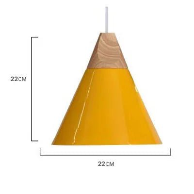 Modern Lamparas Colorful Wood Pendant Lights - Hans Lumiere