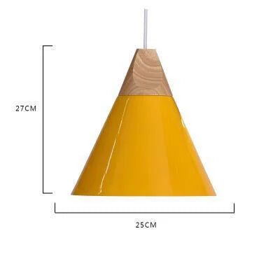 Modern Lamparas Colorful Wood Pendant Lights - Hans Lumiere