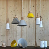 Modern Lamparas Colorful Wood Pendant Lights - Hans Lumiere
