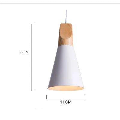 Modern Lamparas Colorful Wood Pendant Lights - Hans Lumiere