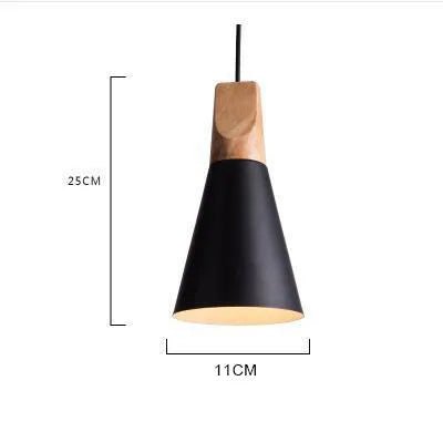 Modern Lamparas Colorful Wood Pendant Lights - Hans Lumiere