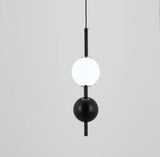 Modern LED Acrylic Pendant Light Red Black Milk Ball Chandelier - Hans Lumiere