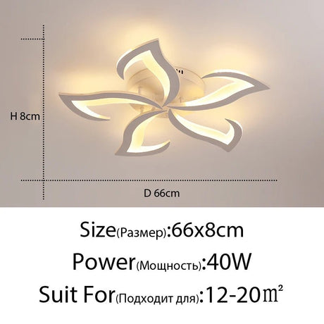 Modern LED Ceiling Chandelier Light With Remote Control - Hans Lumiere