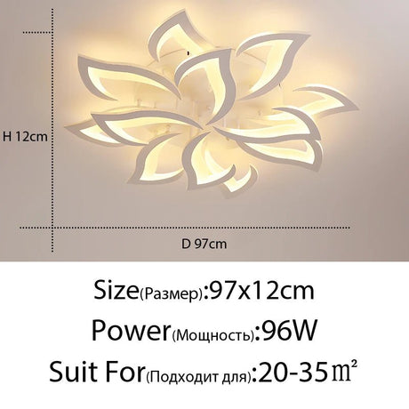 Modern LED Ceiling Chandelier Light With Remote Control - Hans Lumiere