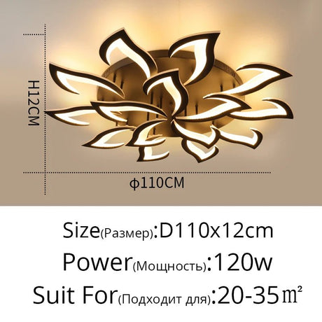 Modern LED Ceiling Chandelier Light With Remote Control - Hans Lumiere
