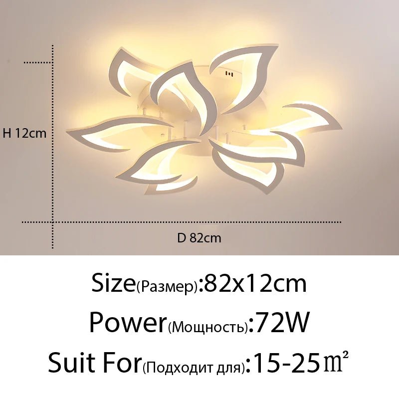 Modern LED Ceiling Chandelier Light With Remote Control - Hans Lumiere