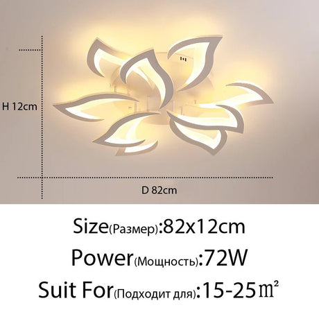 Modern LED Ceiling Chandelier Light With Remote Control - Hans Lumiere