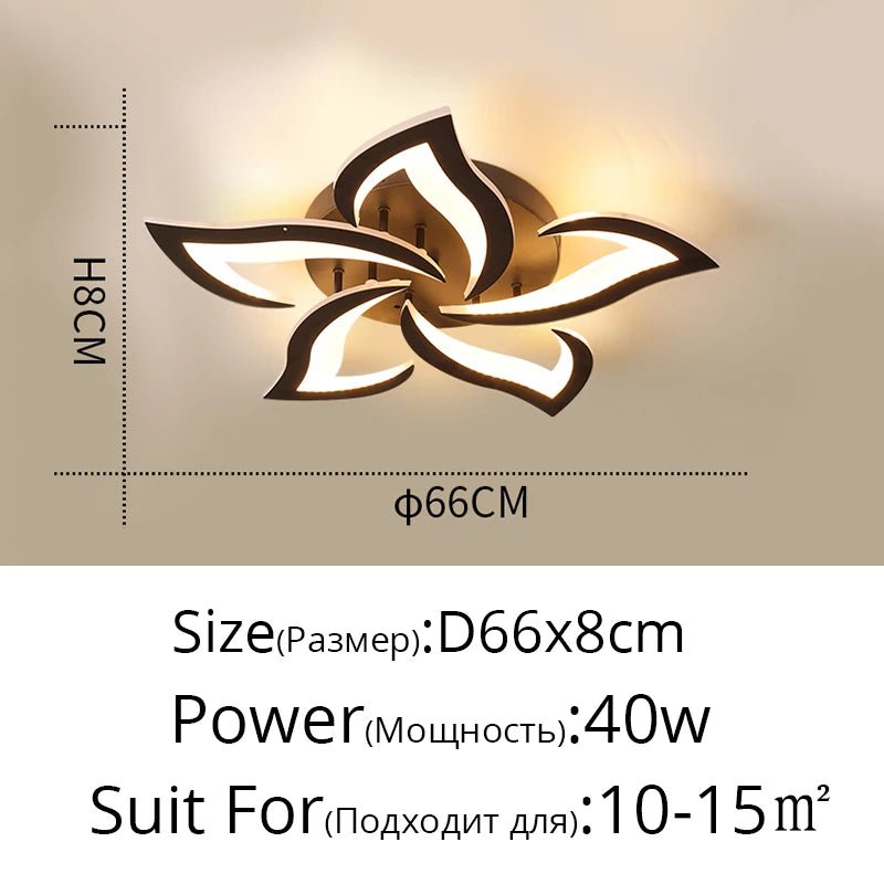 Modern LED Ceiling Chandelier Light With Remote Control - Hans Lumiere