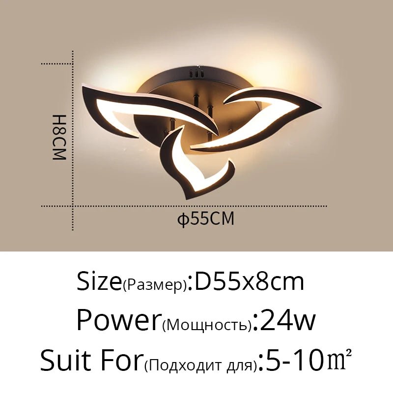Modern LED Ceiling Chandelier Light With Remote Control - Hans Lumiere