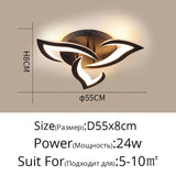 Modern LED Ceiling Chandelier Light With Remote Control - Hans Lumiere