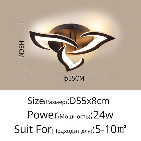 Modern LED Ceiling Chandelier Light With Remote Control - Hans Lumiere