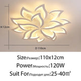 Modern LED Ceiling Chandelier Light With Remote Control - Hans Lumiere