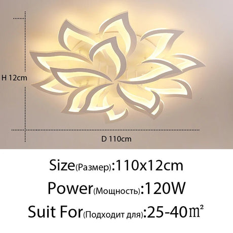 Modern LED Ceiling Chandelier Light With Remote Control - Hans Lumiere