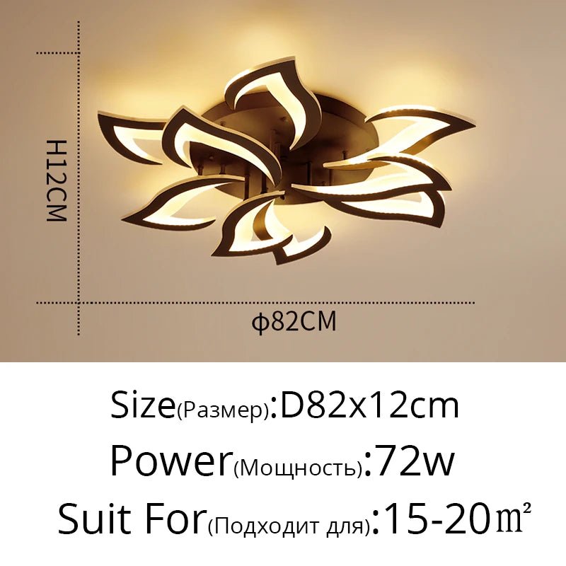 Modern LED Ceiling Chandelier Light With Remote Control - Hans Lumiere
