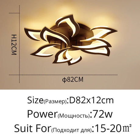 Modern LED Ceiling Chandelier Light With Remote Control - Hans Lumiere