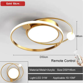 Modern LED Ceiling Lights With Remote Control - Hans Lumiere
